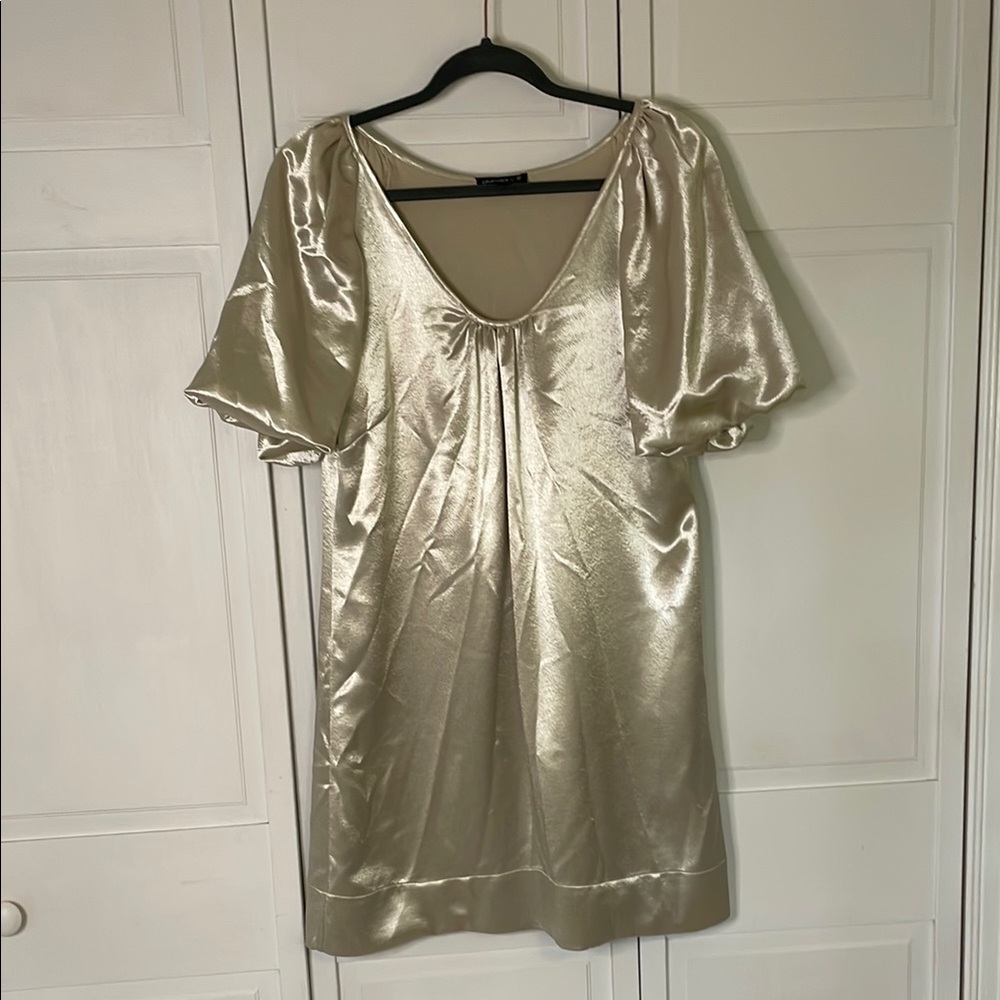 Cute Gold Mini Dress